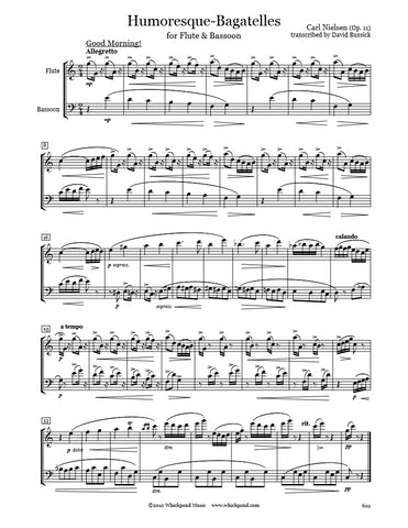 Nielsen Humoresque Bagatelles Flute/Bassoon Duet