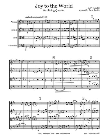 Handel Joy to the World String Quartet