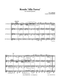 Mozart Turkish March Clarinet Quartet