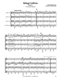 Sousa King Cotton March Clarinet Quartet