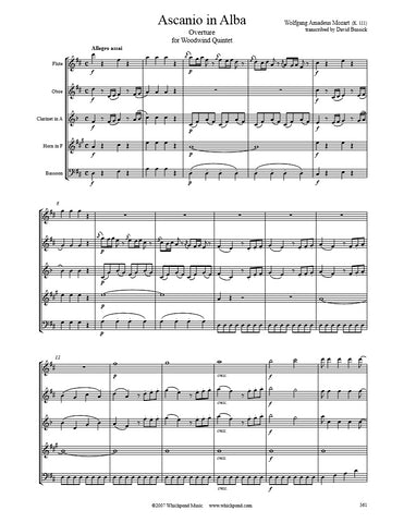 Mozart Ascanio in Alba Overture Wind Quintet