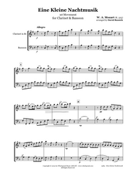 Mozart Eine Kleine Nachtmusik Clarinet/Bassoon Duet
