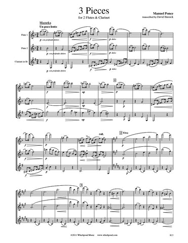 Ponce 3 Pieces Flute/Clarinet Trio