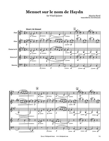 Ravel Menuet Wind Quintet