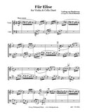 Beethoven Für Elise Violin/Cello Duet