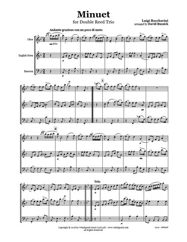 Boccherini Minuet Oboe/English Horn/Bassoon Trio
