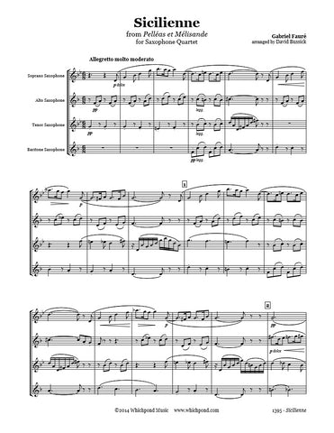 Fauré Sicilienne Saxophone Quartet