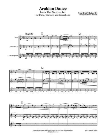 Nutcracker Arabian Dance Flute/Clarinet/Sax Trio