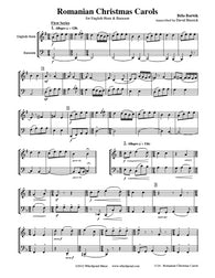 Bartók Romanian Christmas Carols English Horn/Bassoon Duet