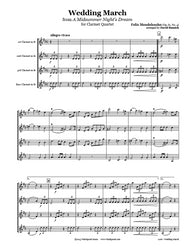 Mendelssohn Wedding March Clarinet Quartet
