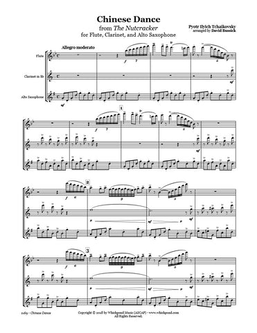 Nutcracker Chinese Dance Flute/Clarinet/Sax Trio