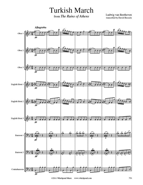 Beethoven Turkish March Double Reed Choir