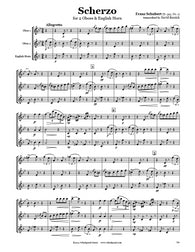 Schubert Scherzo Oboe/English Horn Trio