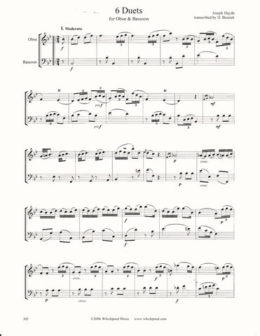 Haydn 6 Pieces Oboe/Bassoon Duet