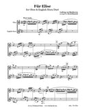 Beethoven Für Elise Oboe/English Horn Duet
