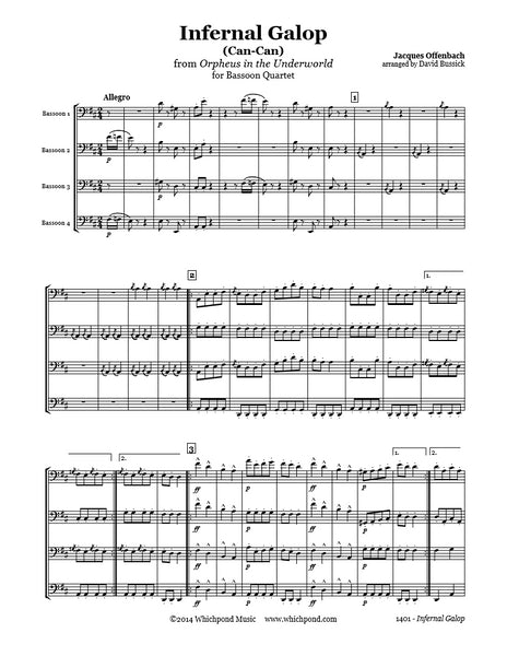Offenbach Can-Can Bassoon Quartet