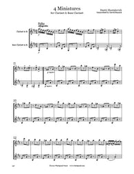 Shostakovich 4 Miniatures Clarinet Duet