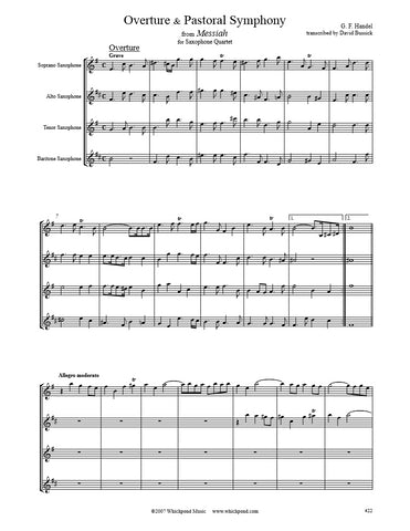 Handel Overture & Pastoral Symphony Saxophone Quartet