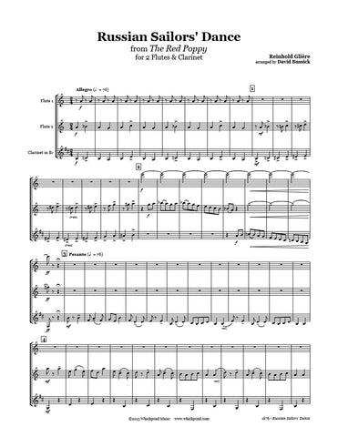 Gliere Russian Sailors Dance Flute/Clarinet Trio