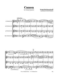 Rachmaninov Canon Clarinet Quartet