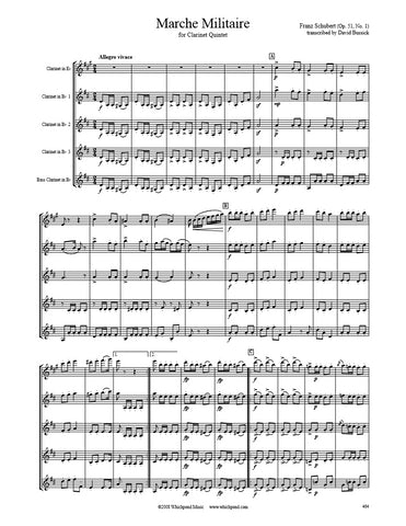 Schubert Marche Militaire Clarinet Quintet