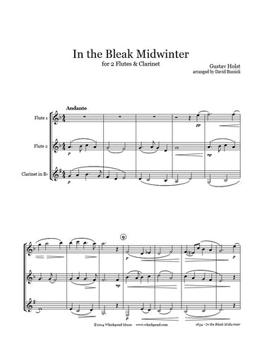 Holst In the Bleak Midwinter Flute/Clarinet Trio