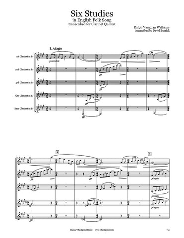 Vaughan Williams 6 Studies Clarinet Quintet