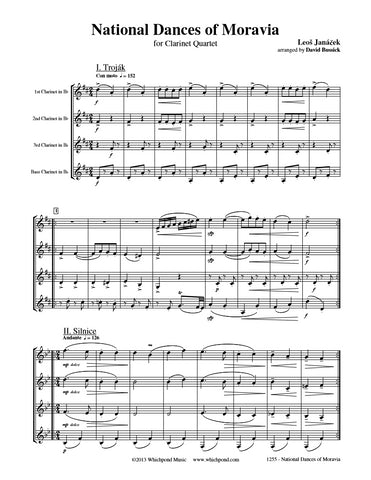 Janáček National Dances of Moravia Clarinet Quartet