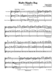 Gershwin Rialto Ripples Rag Saxophone Trio