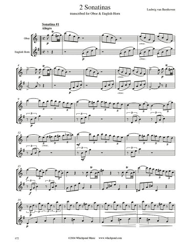 Beethoven 2 Sonatinas Oboe/English Horn Duet