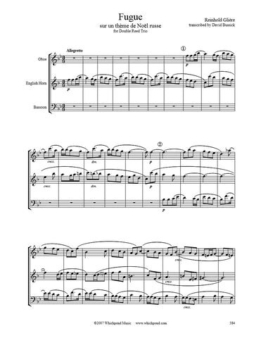 Gliere Christmas Fugue Oboe/English Horn/Bassoon Trio