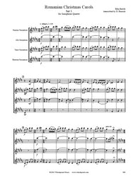 Bartók Romanian Christmas Carols Set #1 Sax Quartet
