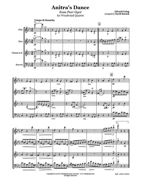 Grieg Anitra's Dance Wind Quartet