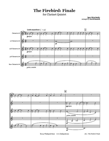 Stravinsky Firebird Finale Clarinet Quintet