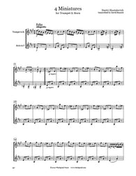 Shostakovich 4 Miniatures Trumpet/Horn Duet