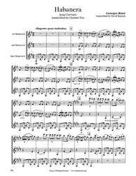 Bizet Carmen Habanera Clarinet Trio
