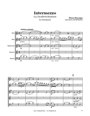 Mascagni Intermezzo Wind Quintet