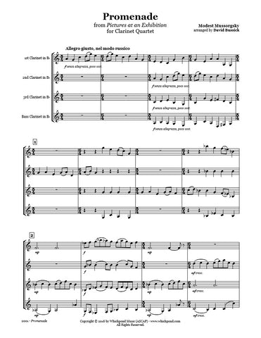 Mussorgsky Promenade Clarinet Quartet
